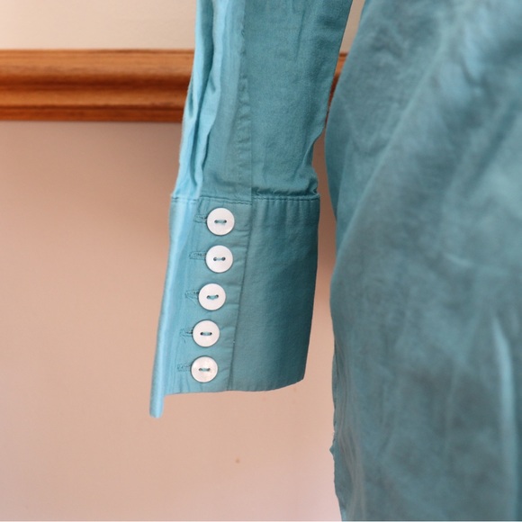 SOFT Surroundings Pleated Shirt Dress Tunic Size PM - Picture 3 of 4